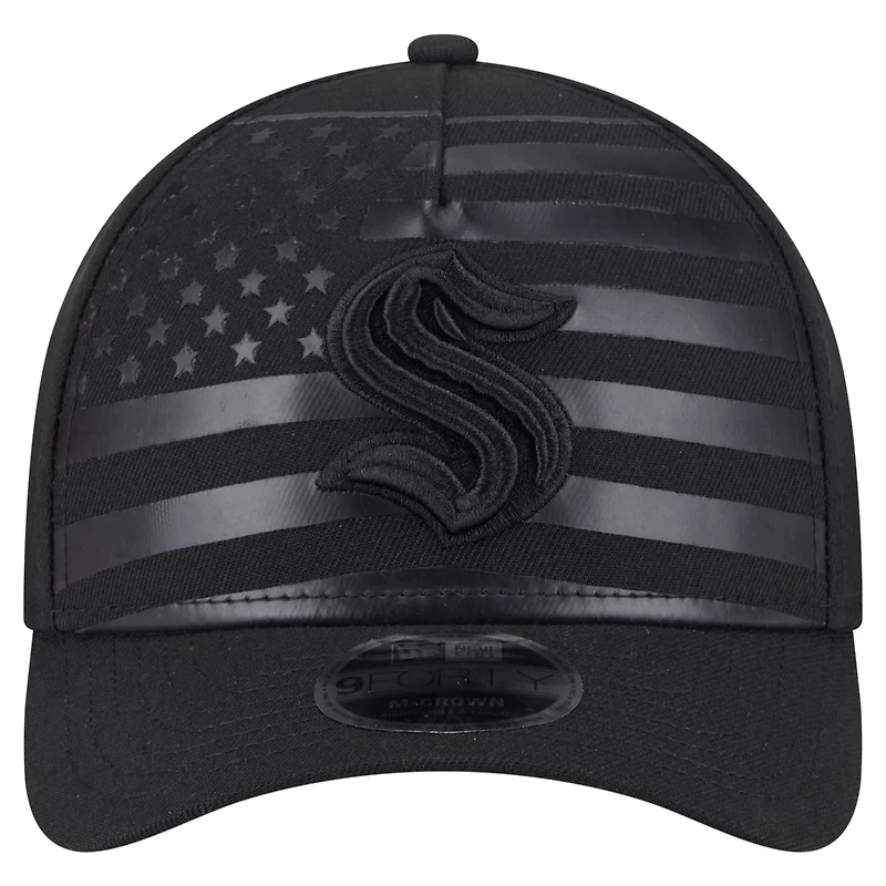 New Era Seattle Kraken Game Day Stealth Flag 9FORTY A-Frame Adjustable Hat