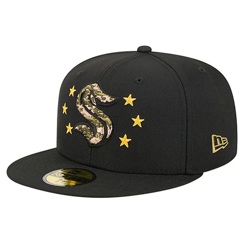 New Era Seattle Kraken Military Appreciation Digital Camo Stars 59FIFTY Fitted Hat
