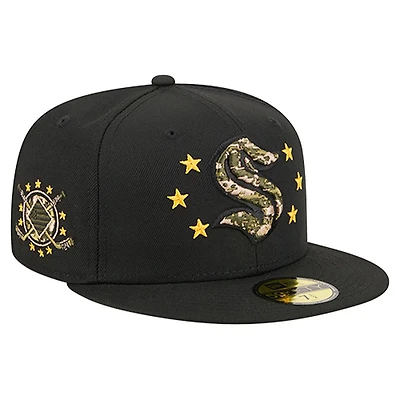 New Era Seattle Kraken Military Appreciation Digital Camo Stars 59FIFTY Fitted Hat