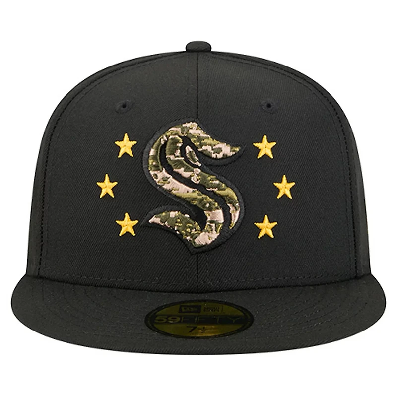 New Era Seattle Kraken Military Appreciation Digital Camo Stars 59FIFTY Fitted Hat
