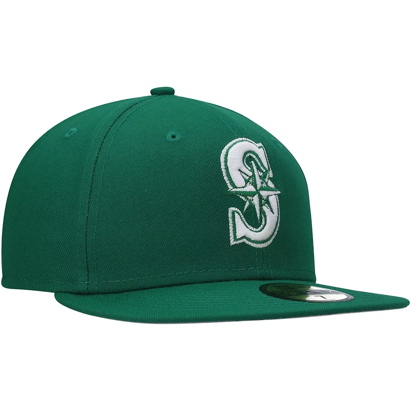 New Era Seattle Mariners White Logo 59FIFTY Fitted Hat