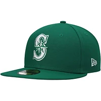 New Era Seattle Mariners White Logo 59FIFTY Fitted Hat