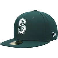 New Era Seattle Mariners White Logo 59FIFTY Fitted Hat