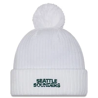 New Era Seattle Sounders FC 2025 Jersey Hook Cuffed Knit Hat with Pom