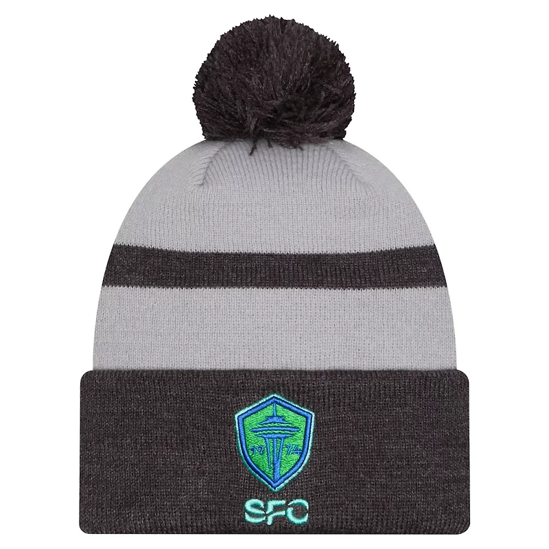 New Era Seattle Sounders FC 2025 Kickoff Cuffed Knit Hat with Pom