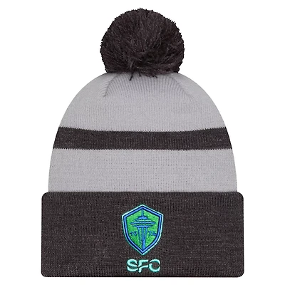 New Era Seattle Sounders FC 2025 Kickoff Cuffed Knit Hat with Pom
