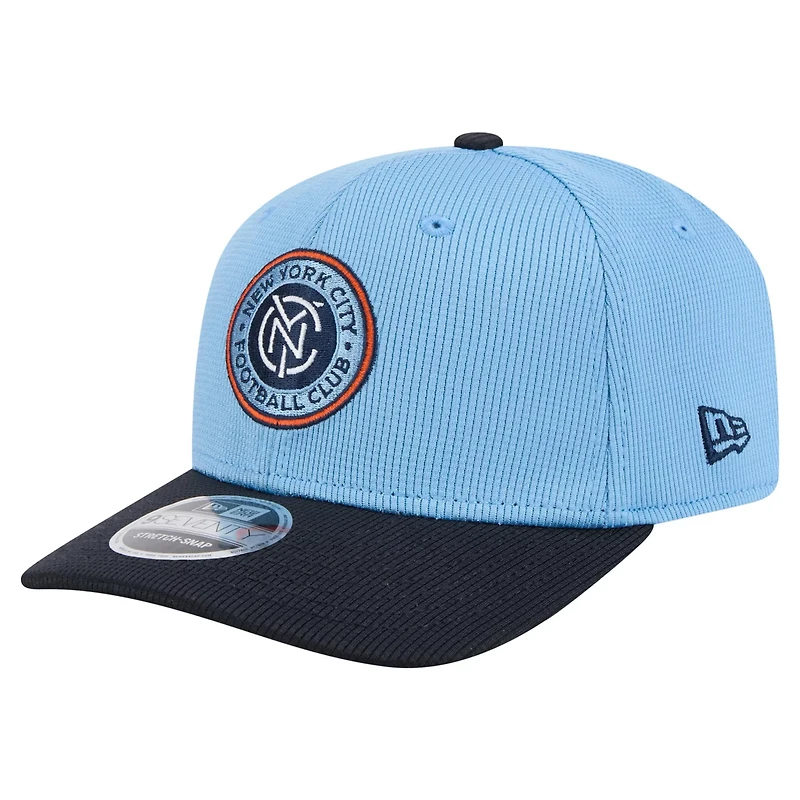 New Era Sky Navy New York City FC 2025 Jersey Hook 9SEVENTY Stretch-Snap Hat