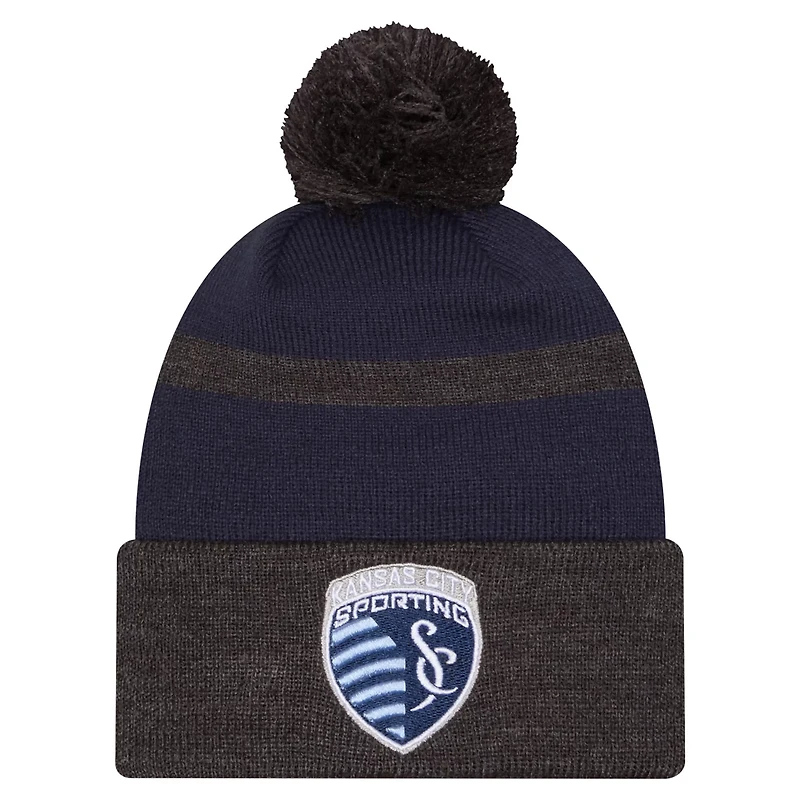 New Era Sporting Kansas City 2025 Kickoff Cuffed Knit Hat with Pom