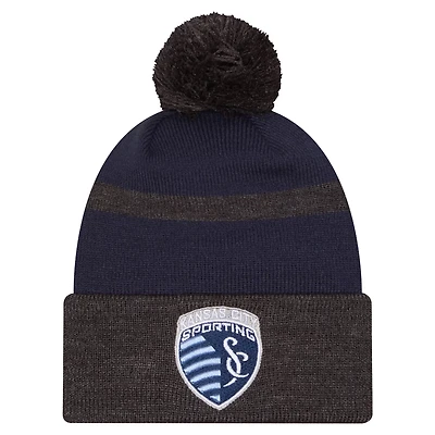 New Era Sporting Kansas City 2025 Kickoff Cuffed Knit Hat with Pom