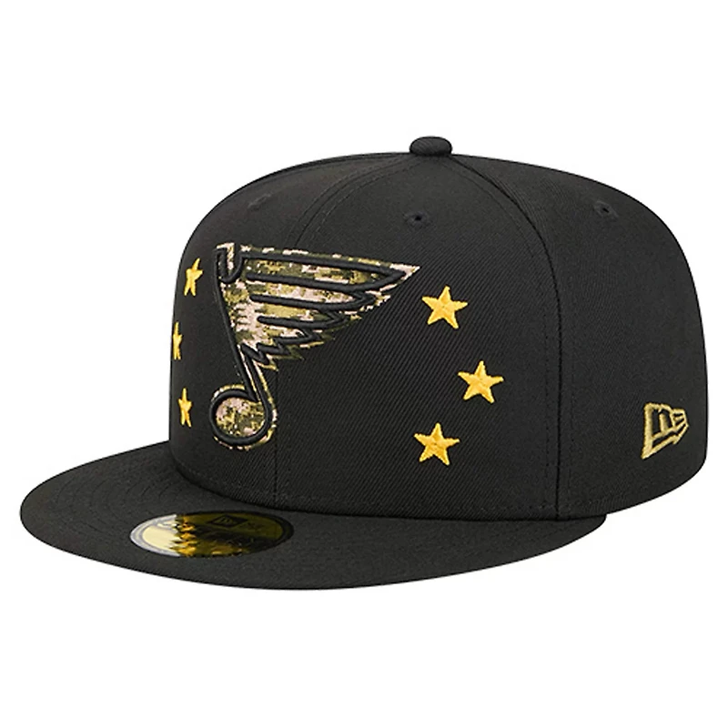 New Era St Louis Blues Military Appreciation Digital Camo Stars 59FIFTY Fitted Hat