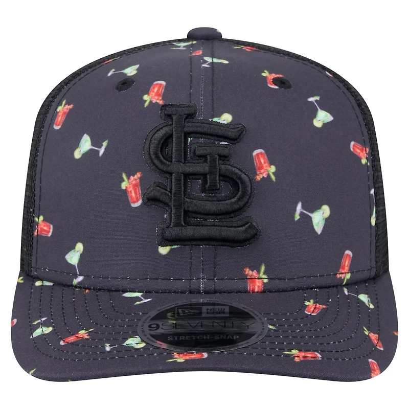 New Era St Louis Cardinals Adventure Drinks Pattern 9SEVENTY Stretch-Snap Hat
