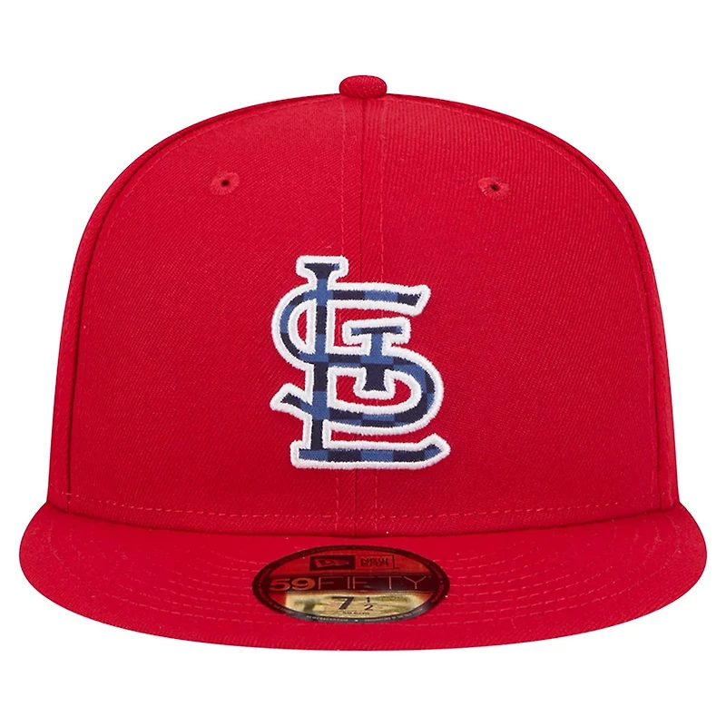 New Era St Louis Cardinals Checkered Undervisor 59FIFTY Fitted Hat