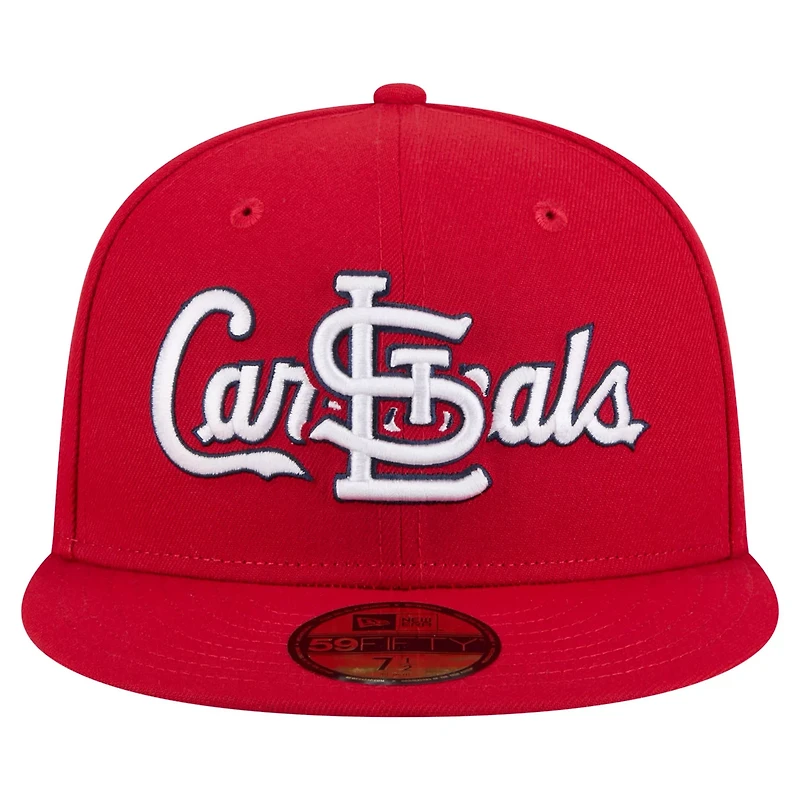 New Era St Louis Cardinals Overlap 59FIFTY Fitted Hat