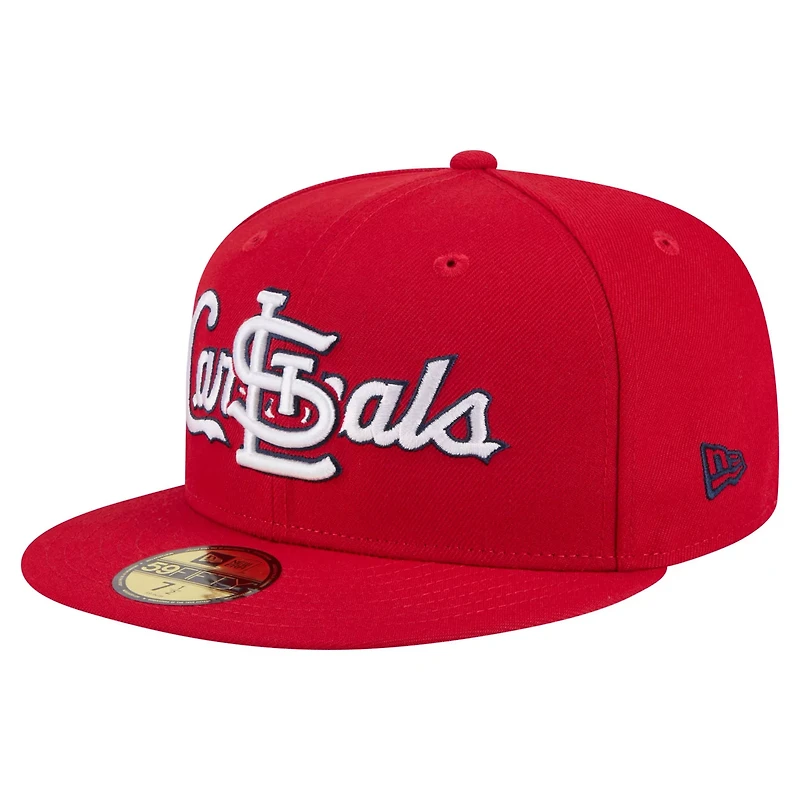New Era St Louis Cardinals Overlap 59FIFTY Fitted Hat