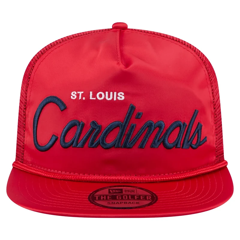 New Era St Louis Cardinals Retro Satin Script Golfer Adjustable Hat