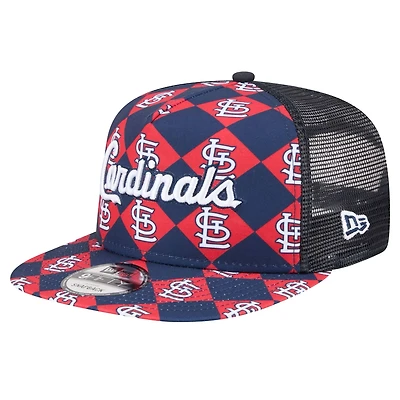 New Era St Louis Cardinals Seeing Diamonds A-Frame Trucker 9FIFTY Snapback Hat