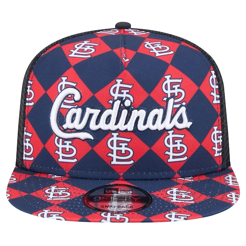 New Era St Louis Cardinals Seeing Diamonds A-Frame Trucker 9FIFTY Snapback Hat