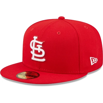 New Era St Louis Cardinals White Logo 59FIFTY Fitted Hat