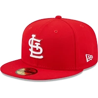 New Era St Louis Cardinals White Logo 59FIFTY Fitted Hat