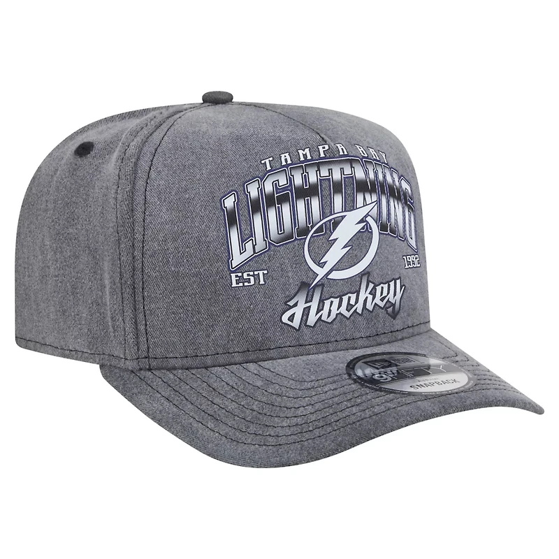 New Era Tampa Bay Lightning Throwback Washed A-Frame Pre-Curved 9FIFTY Snapback Hat
