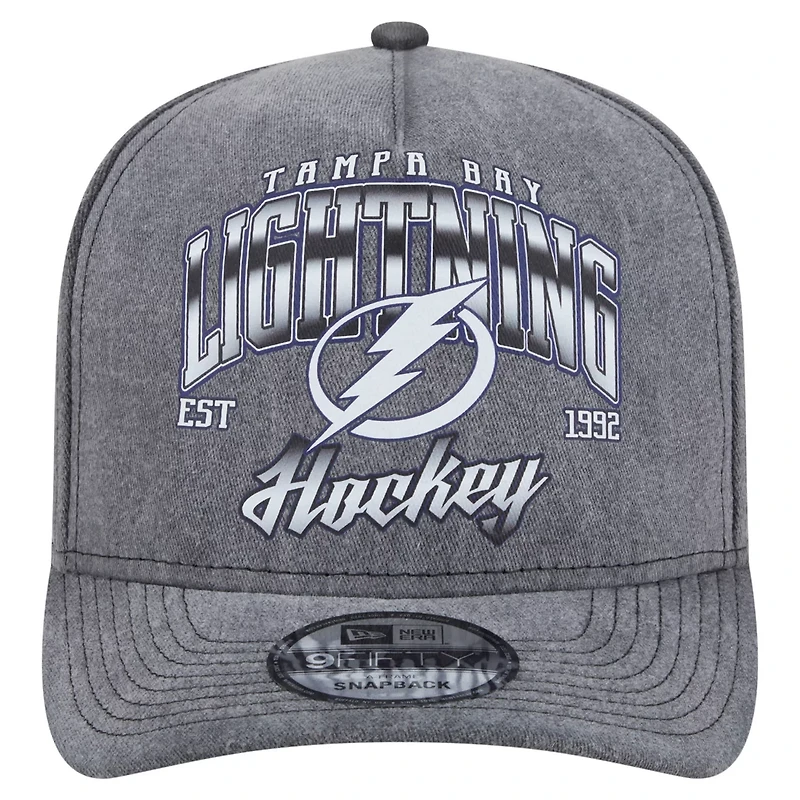 New Era Tampa Bay Lightning Throwback Washed A-Frame Pre-Curved 9FIFTY Snapback Hat