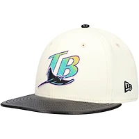 New Era Tampa Bay Rays Game Night Leather Visor 59FIFTY Fitted Hat