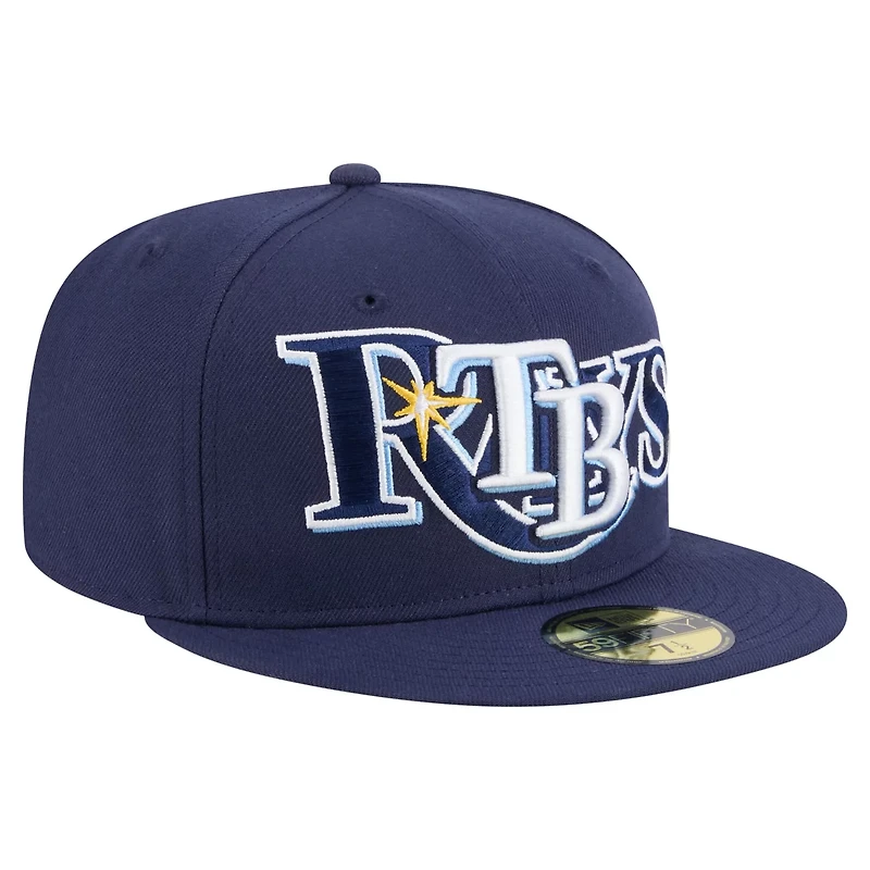 New Era Tampa Bay Rays Overlap 59FIFTY Fitted Hat