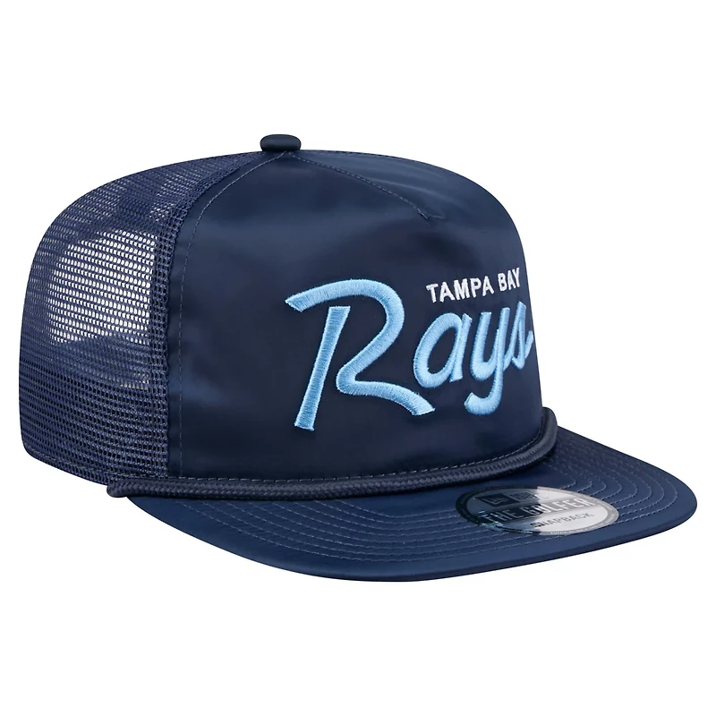 New Era Tampa Bay Rays Retro Satin Script Golfer Adjustable Hat