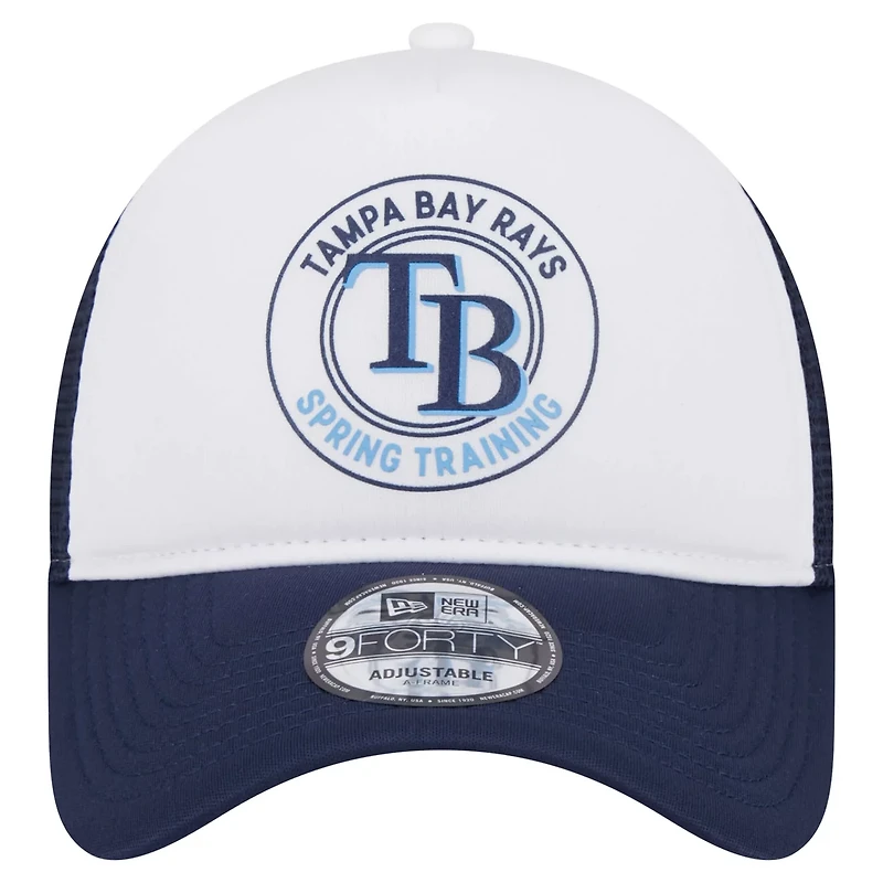 New Era Tampa Bay Rays Spring Training Circle Foam A-Frame 9FORTY Trucker Adjustable Hat