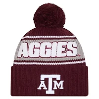 New Era Texas AM Aggies Bold Cuffed Knit Hat with Pom