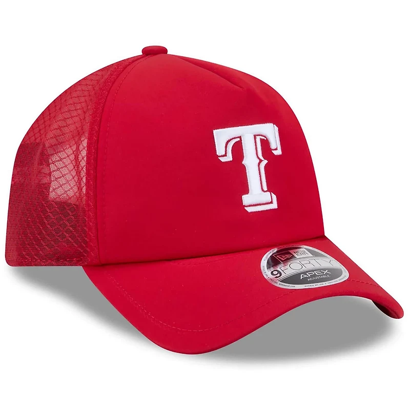 New Era Texas Rangers 2026 Batting Practice Apex 9FORTY Adjustable Trucker Hat