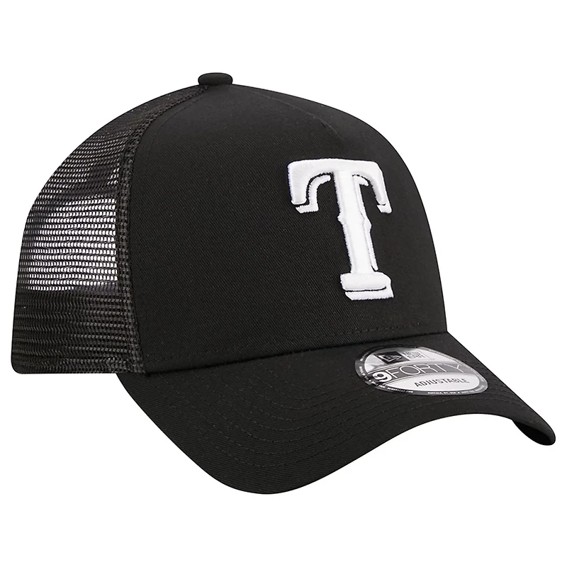 New Era Texas Rangers A-Frame 9FORTY Trucker Adjustable Hat