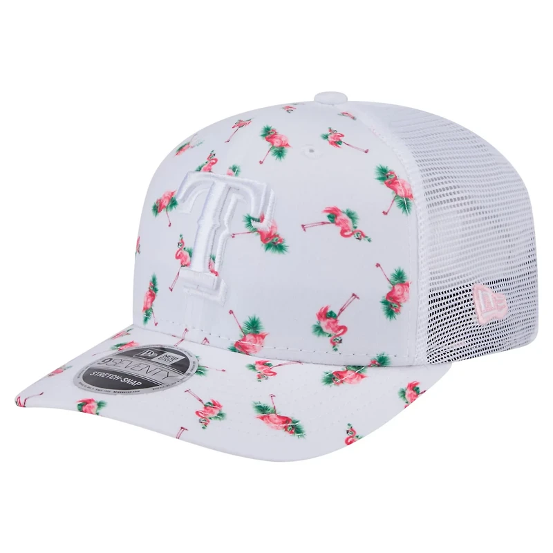New Era Texas Rangers Flamingo Mesh Back 9SEVENTY Stretch-Snap Hat