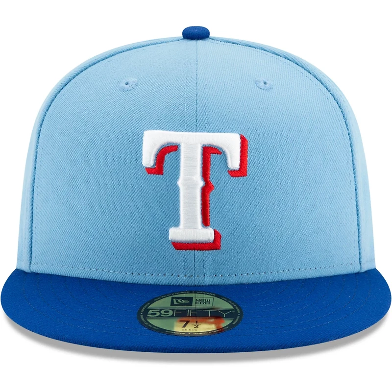 New Era Texas Rangers Light /Royal On-Field Authentic Collection 59FIFTY Fitted Hat