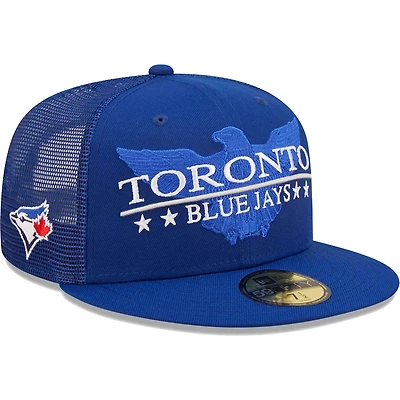 New Era Toronto Blue Jays Patriot Trucker 9FIFTY Snapback Hat