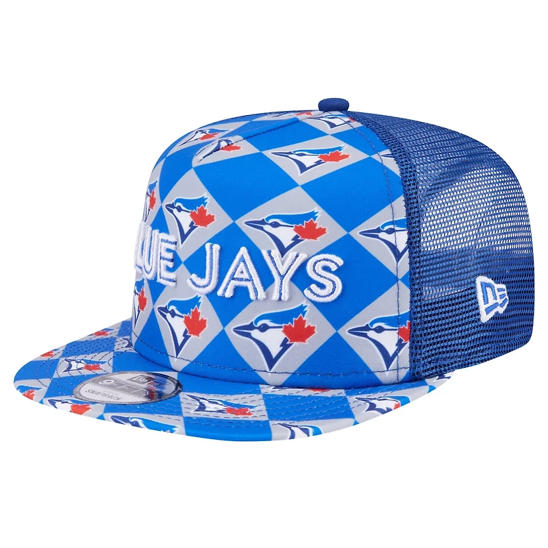 New Era Toronto Blue Jays Seeing Diamonds A-Frame Trucker 9FIFTY Snapback Hat