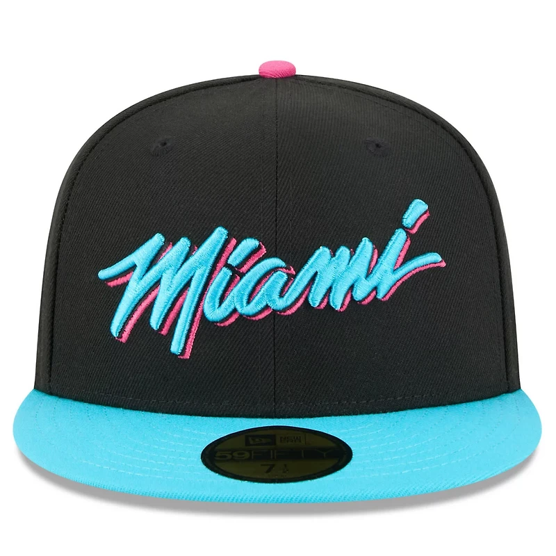 New Era Turquoise Miami Heat 2025 26 City Edition 59FIFTY Fitted Hat