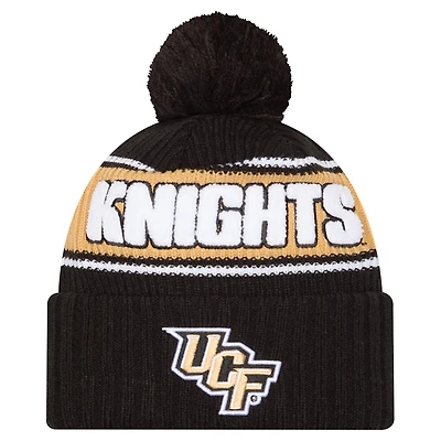 New Era UCF Knights Bold Cuffed Knit Hat with Pom