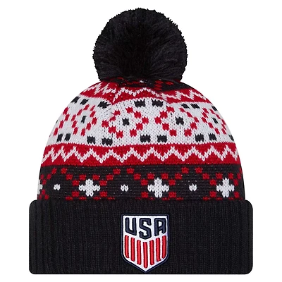New Era USMNT Nostalgia Cuffed Knit Hat with Pom