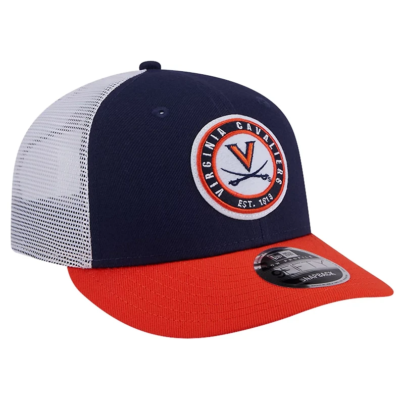 New Era Virginia Cavaliers Throwback Circle Patch 9FIFTY Trucker Snapback Hat