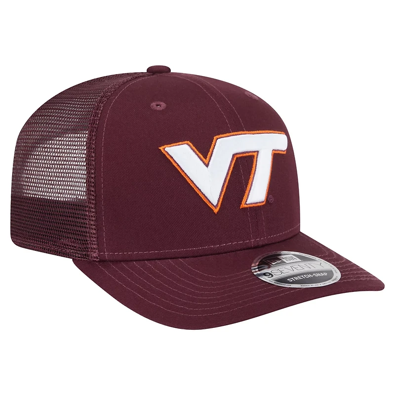 New Era Virginia Tech Hokies Primary 9SEVENTY Trucker Stretch-Snap Hat