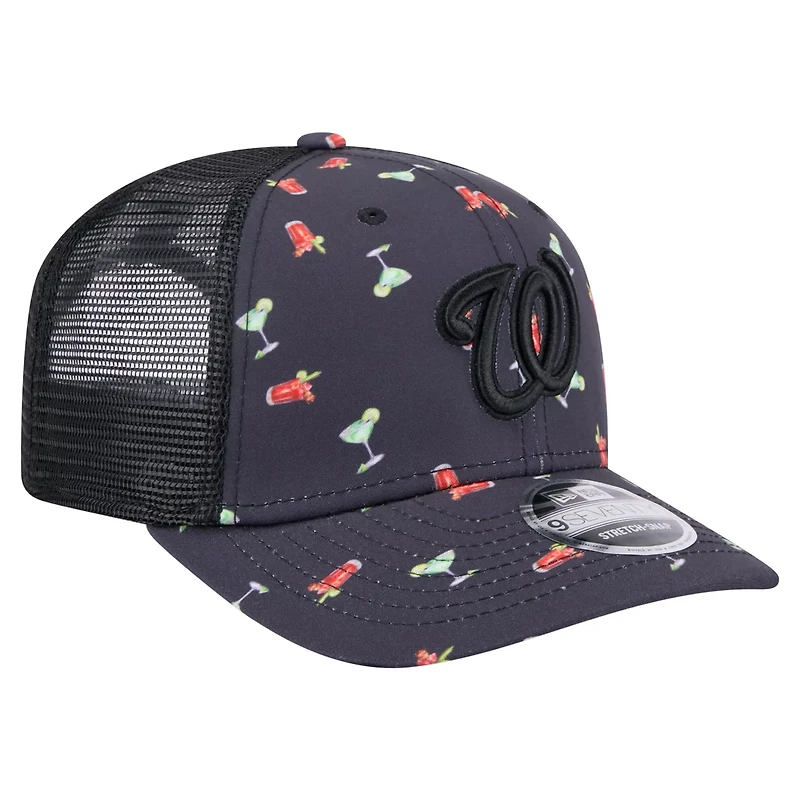 New Era Washington Nationals Adventure Drinks Pattern 9SEVENTY Stretch-Snap Hat