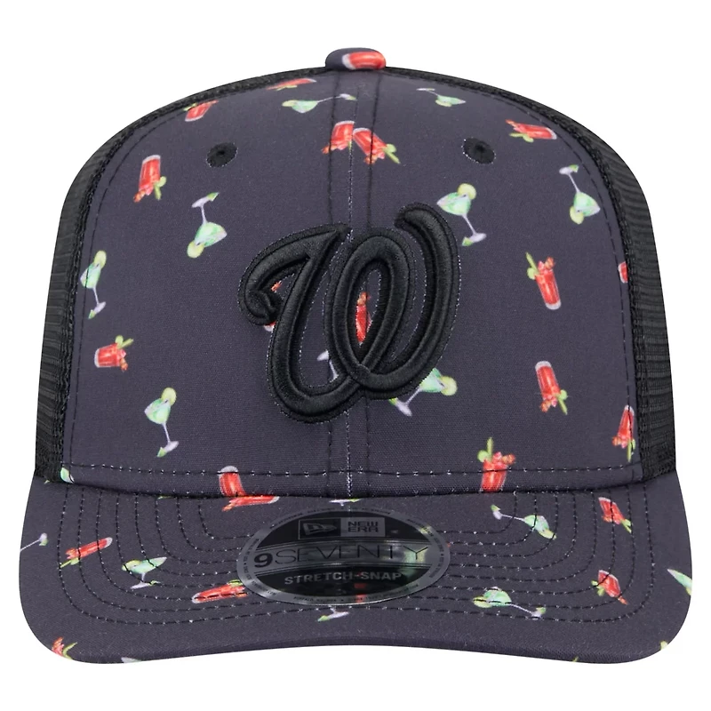 New Era Washington Nationals Adventure Drinks Pattern 9SEVENTY Stretch-Snap Hat