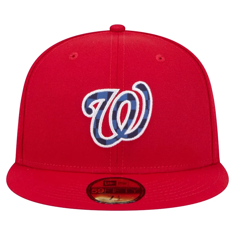 New Era Washington Nationals Checkered Undervisor 59FIFTY Fitted Hat