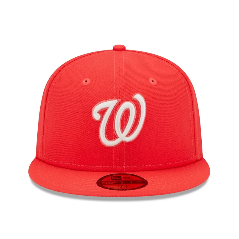 New Era Washington Nationals Lava Highlighter Logo 59FIFTY Fitted Hat