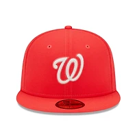 New Era Washington Nationals Lava Highlighter Logo 59FIFTY Fitted Hat