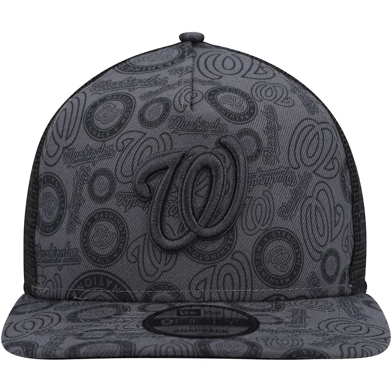 New Era Washington Nationals Repeat A-Frame 9FIFTY Trucker Snapback Hat