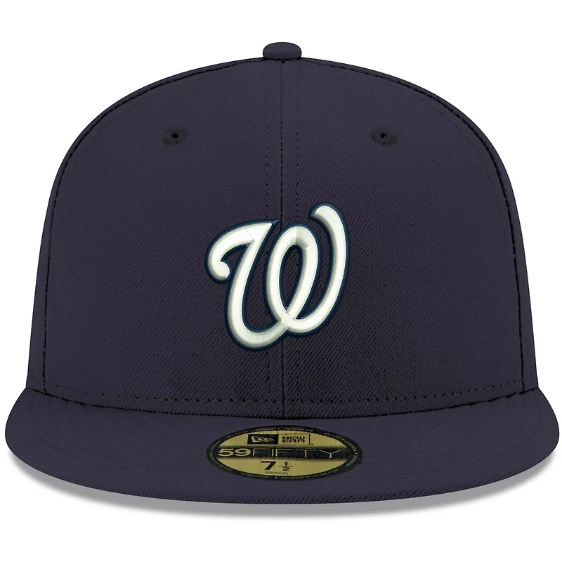 New Era Washington Nationals White Logo 59FIFTY Fitted Hat