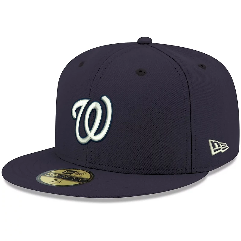 New Era Washington Nationals White Logo 59FIFTY Fitted Hat
