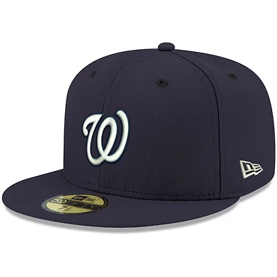 New Era Washington Nationals White Logo 59FIFTY Fitted Hat